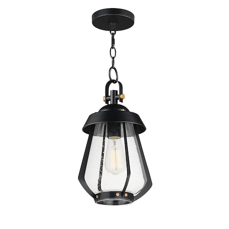 Maxim Lighting Mariner Medium Outdoor Pendant, Black/Antique Brass 30621CDBKAB